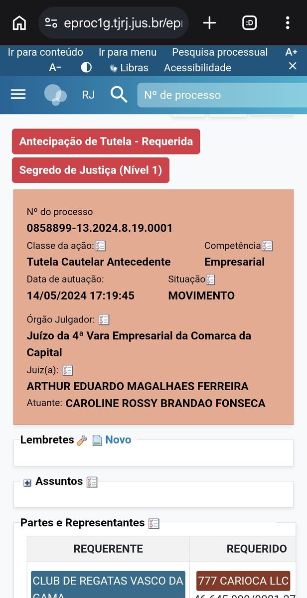 Administrador judicial movimenta processo que suspendeu controle da 777 na SAF do Vasco