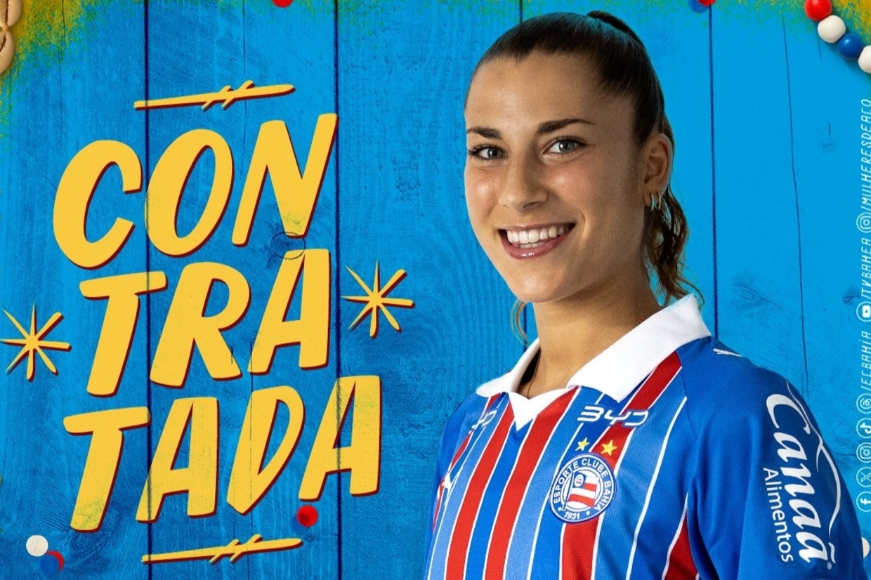 Bahia anuncia a contratação da atacante alemã Maia Rodrigues para o futebol feminino