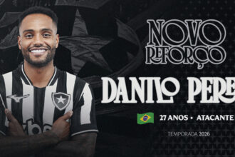 Botafogo oficializa a contratação do atacante Danilo Pereira para 2026