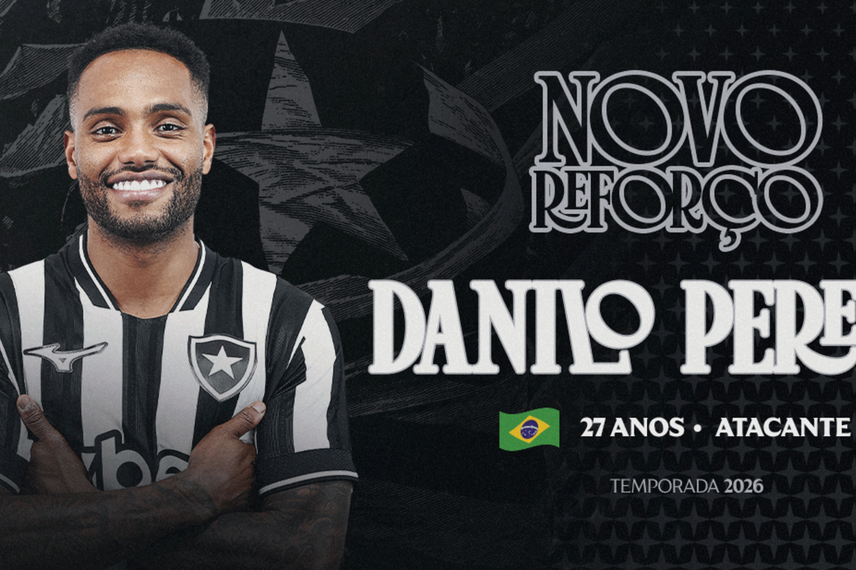 Botafogo oficializa a contratação do atacante Danilo Pereira para 2026