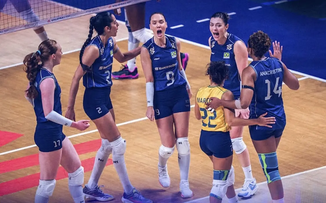 Brasil avança à final da Liga das Nações de Vôlei após virada sobre a Itália