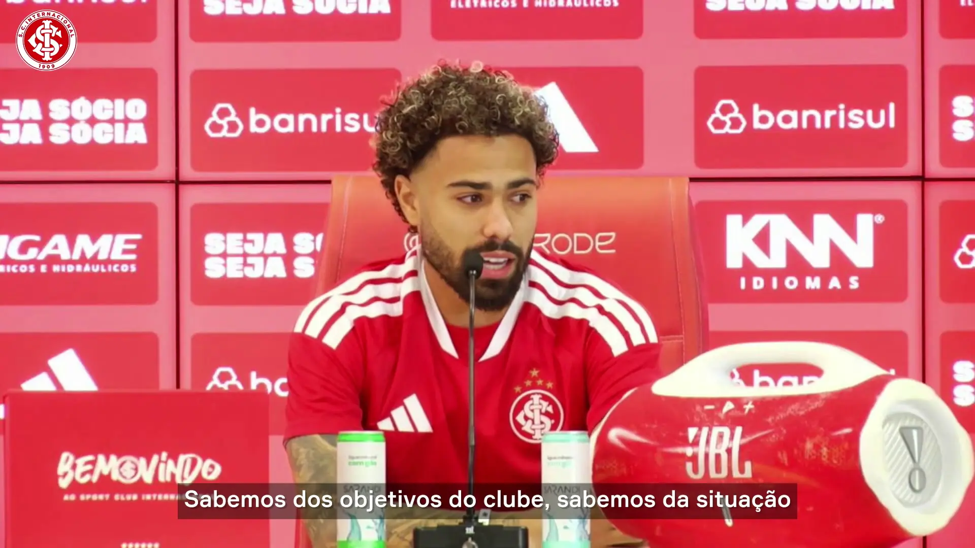 Calebe é apresentado como novo reforço do Inter e projeta mudança de cenário