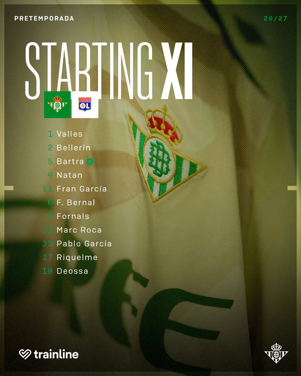 Deossa é titular do Betis em amistoso de pré-temporada contra o Lyon