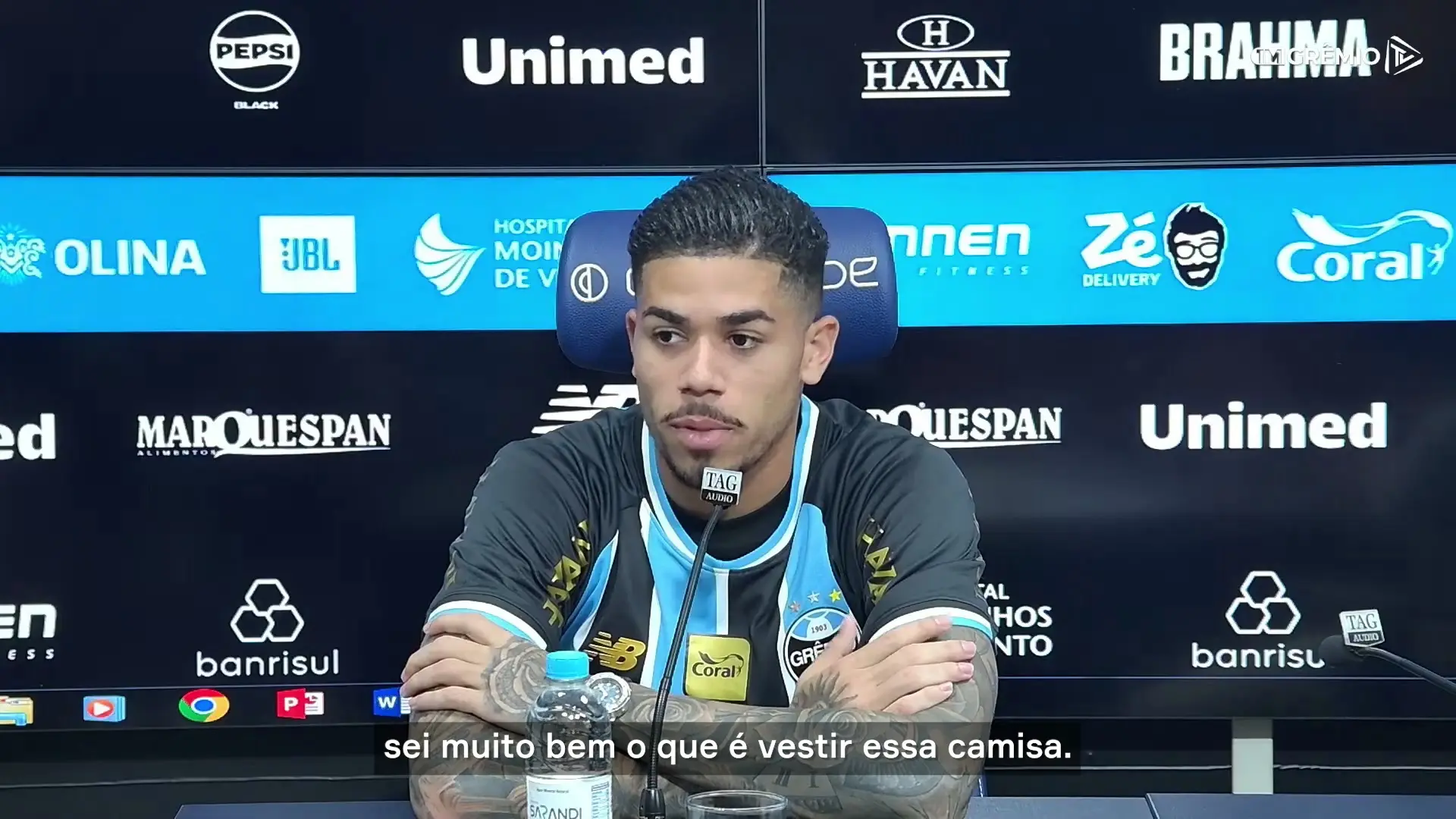 Diego Caito celebra estreia e gol decisivo pelo Grêmio