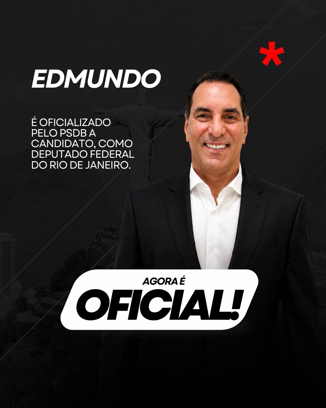 Edmundo formaliza candidatura a deputado federal e detalha compromissos para o Rio de Janeiro