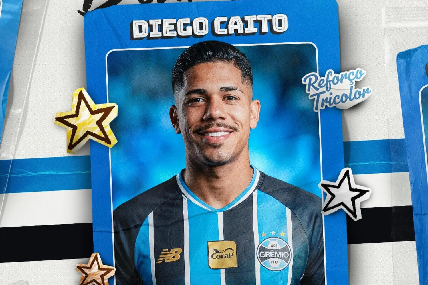 Grêmio oficializa a chegada do lateral Diego Caito por empréstimo