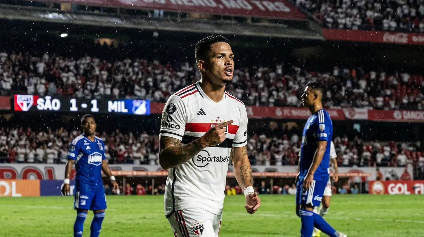 Luciano cobra postura mais confiante do São Paulo após empate na Sul-americana com Dorival