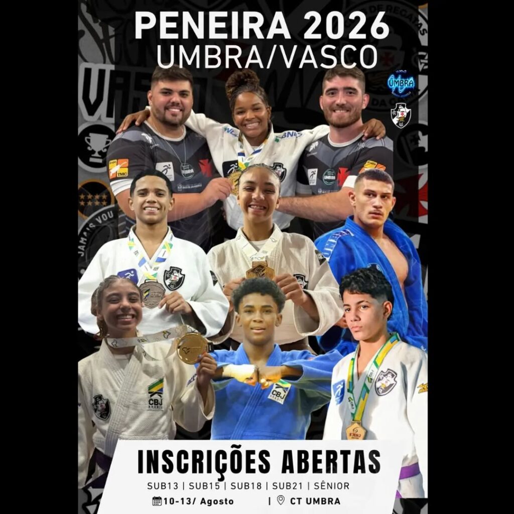 Judô do Vasco abre inscrições para peneira de formação de atletas em 2026