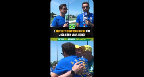 Seleção brasileira recebe visita inusitada de Nenê durante treinamento