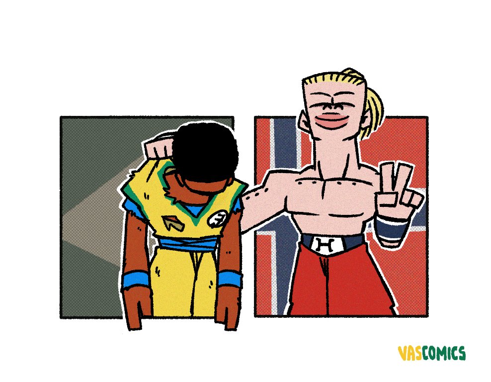Charge de Vascomics retrata vitória da Noruega sobre o Brasil em confronto simbólico