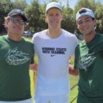 Guto Miguel realiza treino com Jannik Sinner nas quadras de Wimbledon