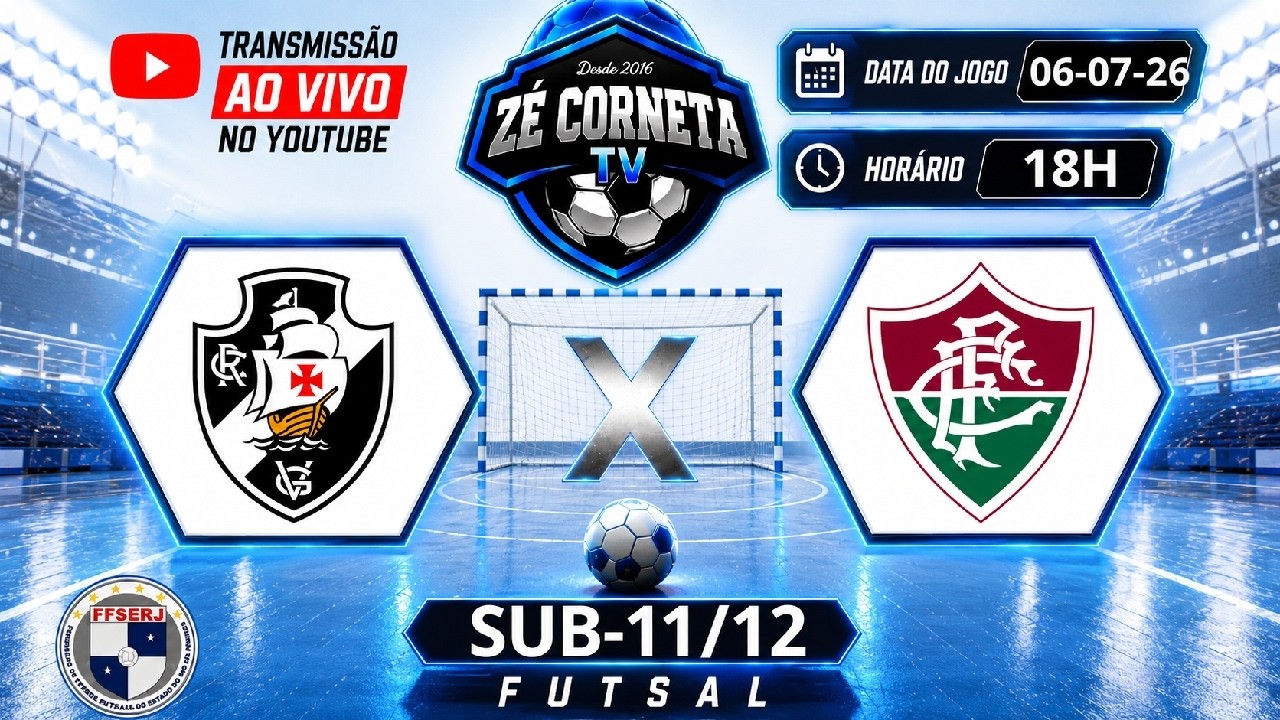 Futsal de base vive semifinal decisiva entre Vasco e Fluminense