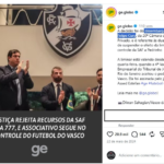 Magistrado que decidirá futuro da SAF do Vasco já atuou em caso envolvendo Pedrinho e 777 Partners