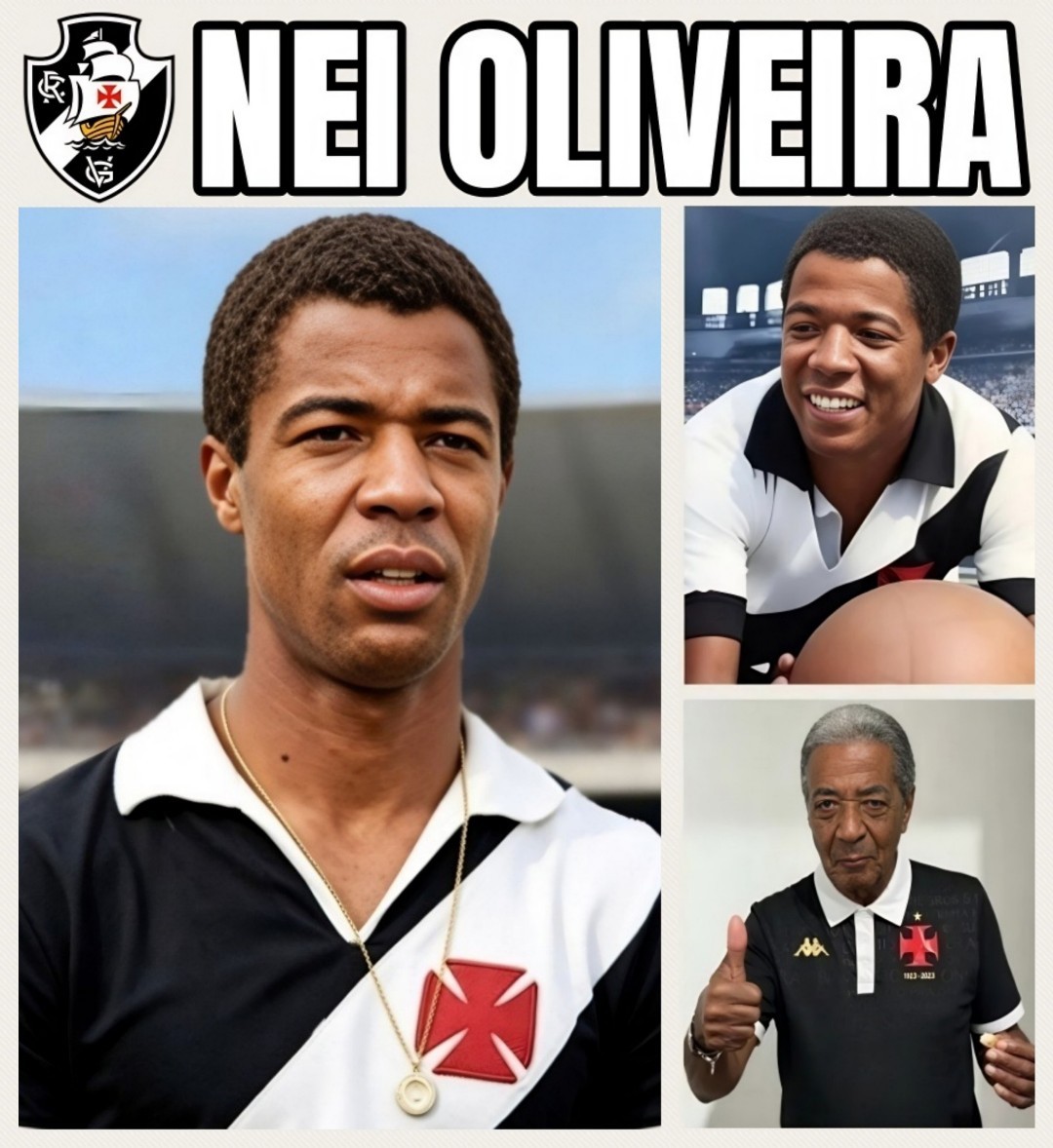 Nei Oliveira celebra 82 anos com legado marcante no Vasco da Gama