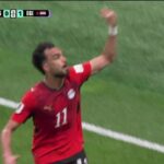Flamengo celebra gol de Mostafa Zico em partida do Egito na Copa do Mundo