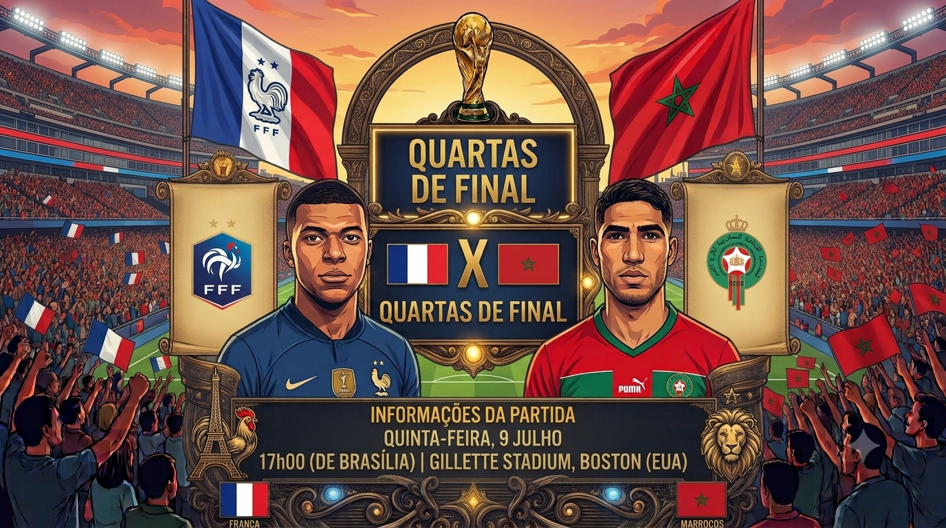 França e Marrocos medem forças pelas quartas de final da Copa do Mundo