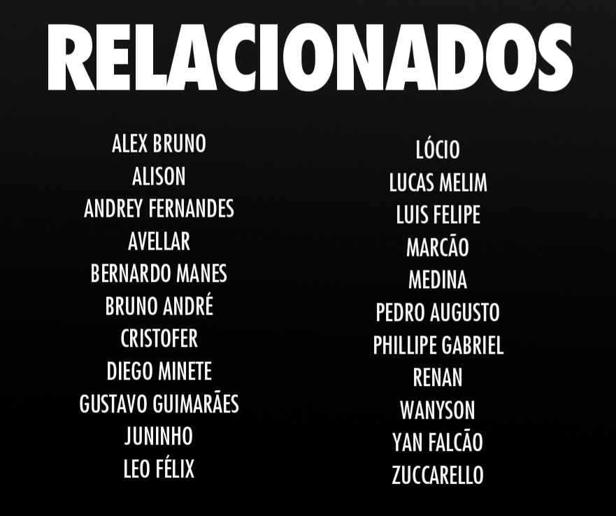 Vasco define relacionados para o confronto decisivo contra o Cruzeiro no Brasileiro Sub-20