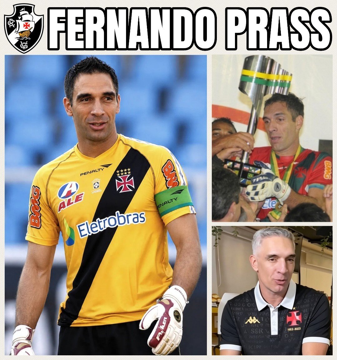 Fernando Prass celebra 48 anos com legado histórico no Vasco da Gama