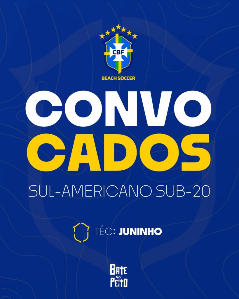 Seleção brasileira de beach soccer sub-20 define elenco para o sul-americano