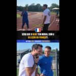 Encontro inusitado entre Nenê e jogadores da seleção francesa ganha repercussão