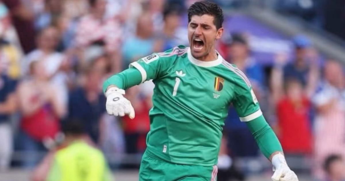 Courtois brinca com lealdade do filho antes de confronto entre Bélgica e Espanha
