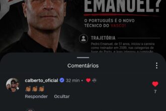 Pedro Emanuel assume o comando técnico do Vasco com aval de Carlos Alberto