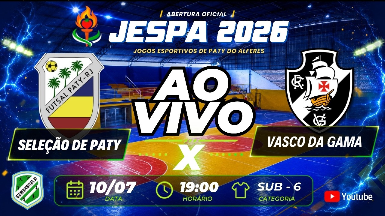 Futsal sub-6 marca abertura oficial dos Jogos Esportivos de Paty do Alferes