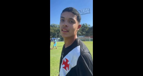 Erik celebra conquista do título sub-15 pelo Vasco após brilhar contra o Fluminense