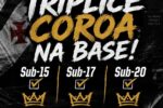 Vasco conquista a tríplice coroa no futsal com títulos nas categorias de base