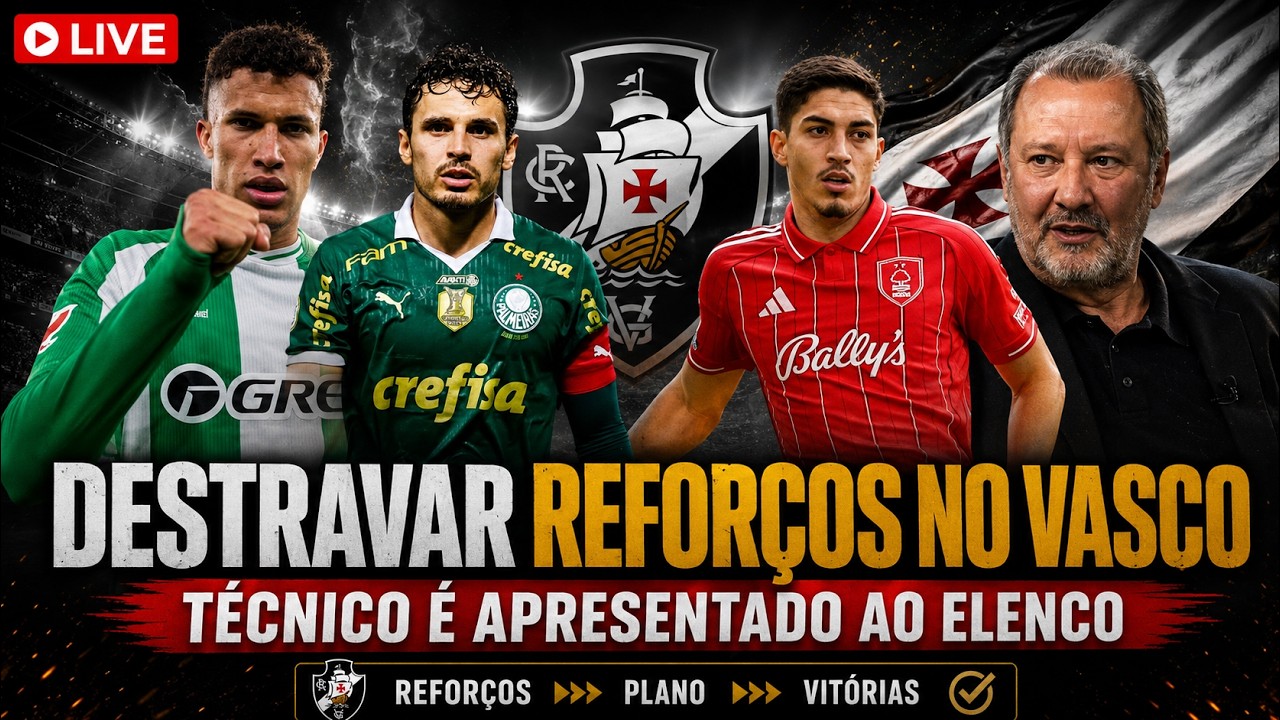 Vasco intensifica busca por reforços com presença de novo técnico no centro de treinamento
