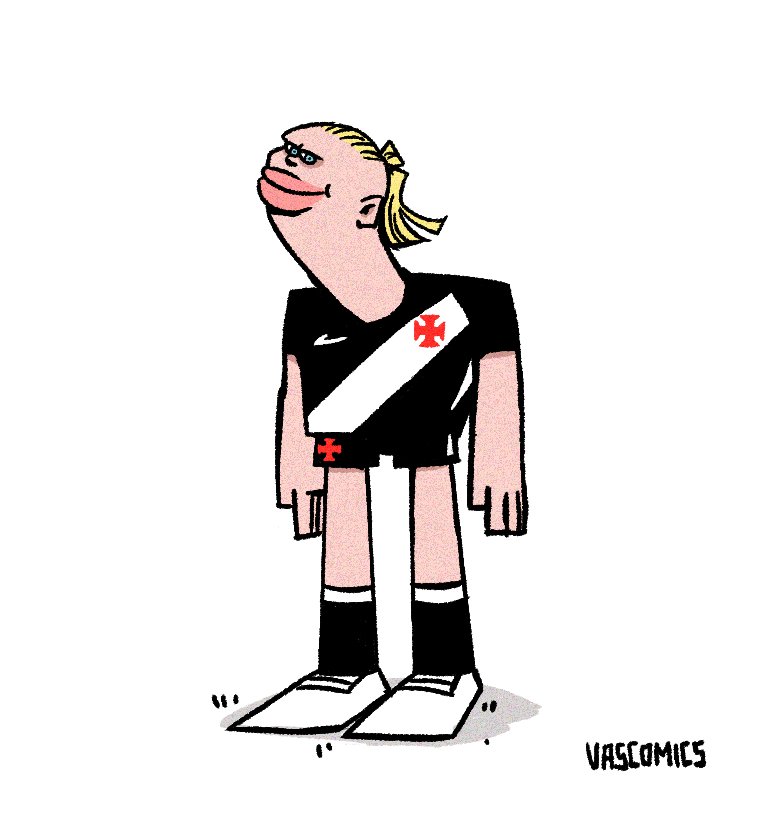 Haaland veste a camisa do Vasco em arte que agita torcedores nas redes sociais