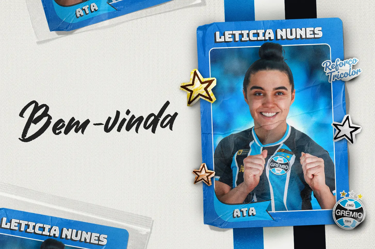 Grêmio reforça ataque feminino com a contratação de Leticia Nunes
