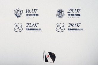 Vasco da Gama define agenda de jogos para julho de 2026 com desafios nacionais e internacionais