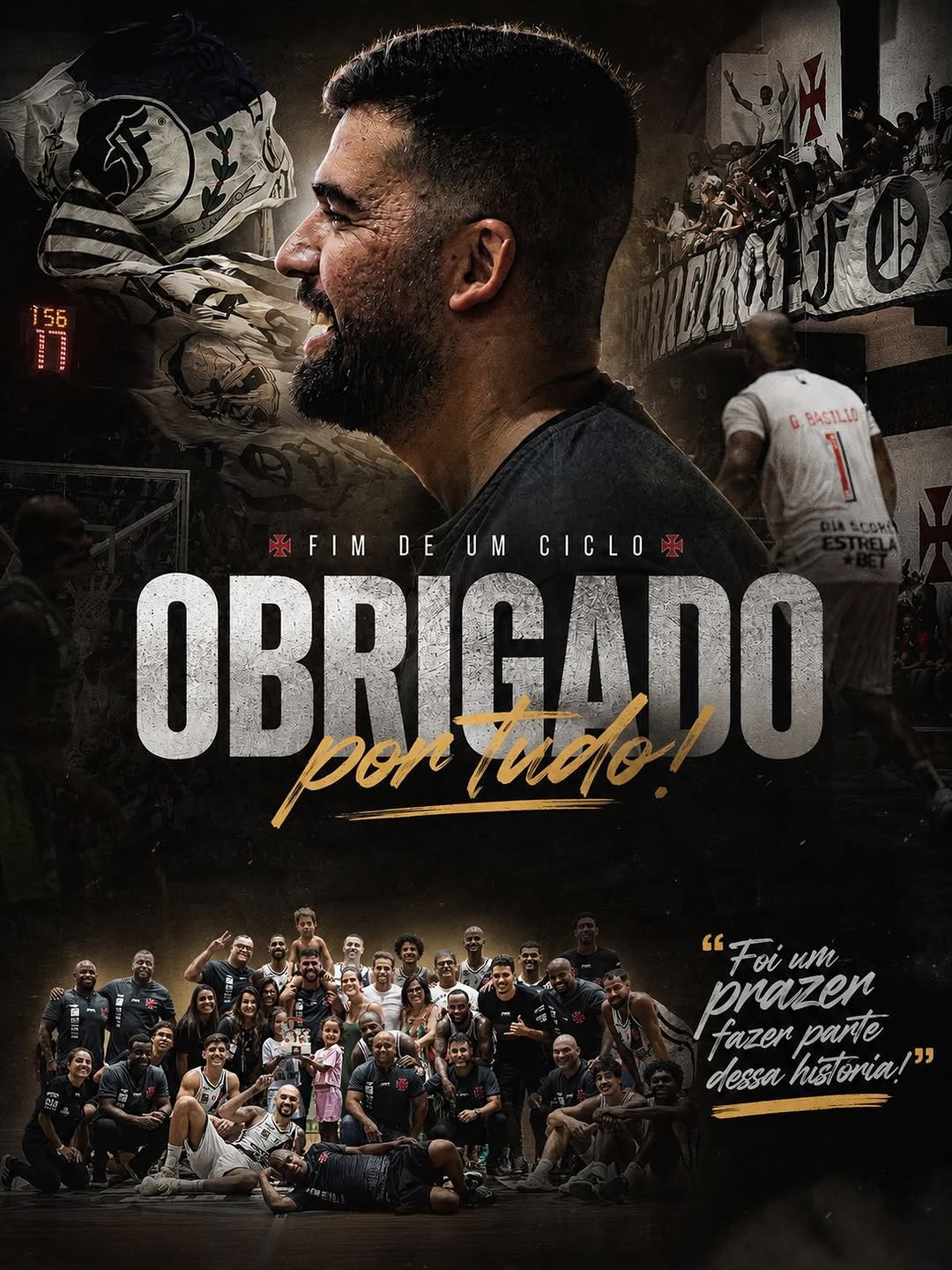Gegê Chaia encerra trajetória como coordenador de basquete do Vasco da Gama