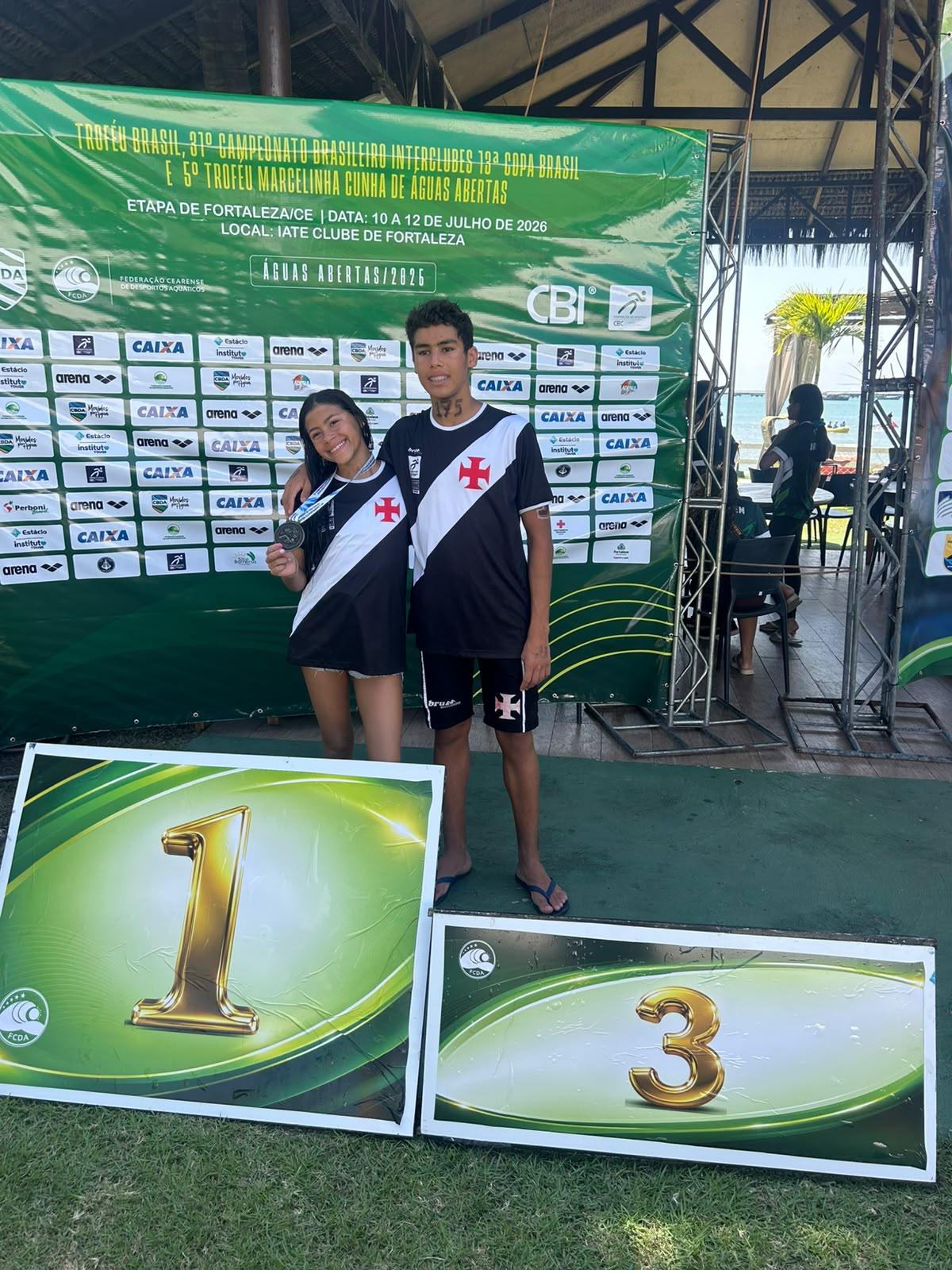 Vasco da Gama conquista ouro e pódios na etapa de Fortaleza do Campeonato Brasileiro de Águas Abertas