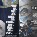 Escalações definidas para o confronto entre Inglaterra e Argentina na semifinal da Copa em Atlanta