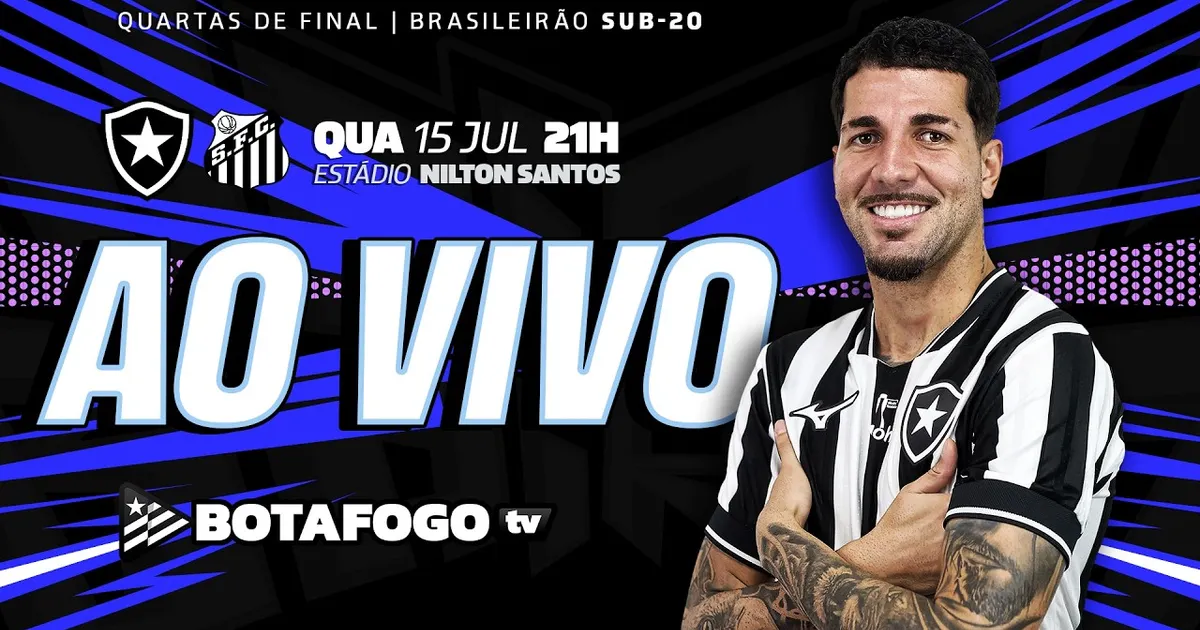 Botafogo recebe o Santos no Nilton Santos por vaga na semifinal do Brasileirão sub-20
