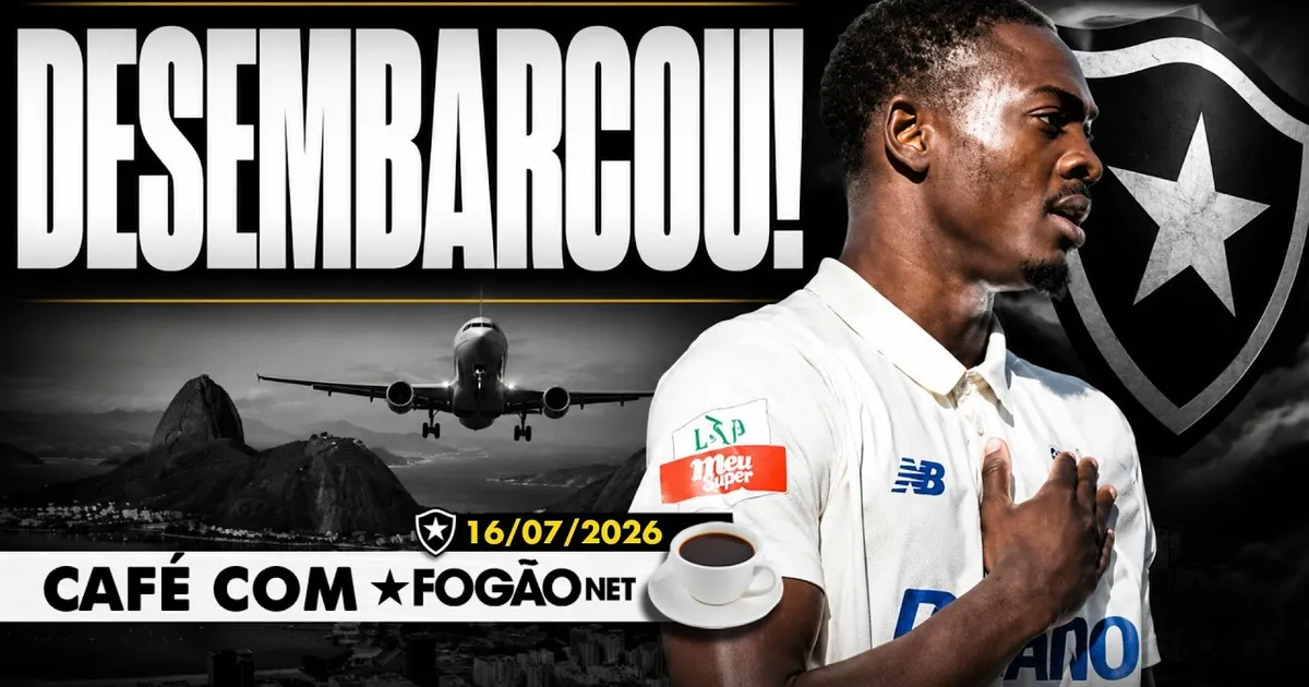 Andrade chega ao Rio para exames no Botafogo; Arthur Cabral vira desfalque no Brasileiro
