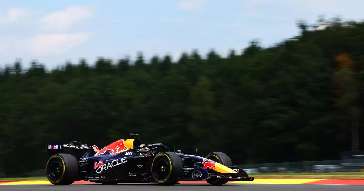 Verstappen lidera primeiro treino livre do Grande Prêmio da Bélgica