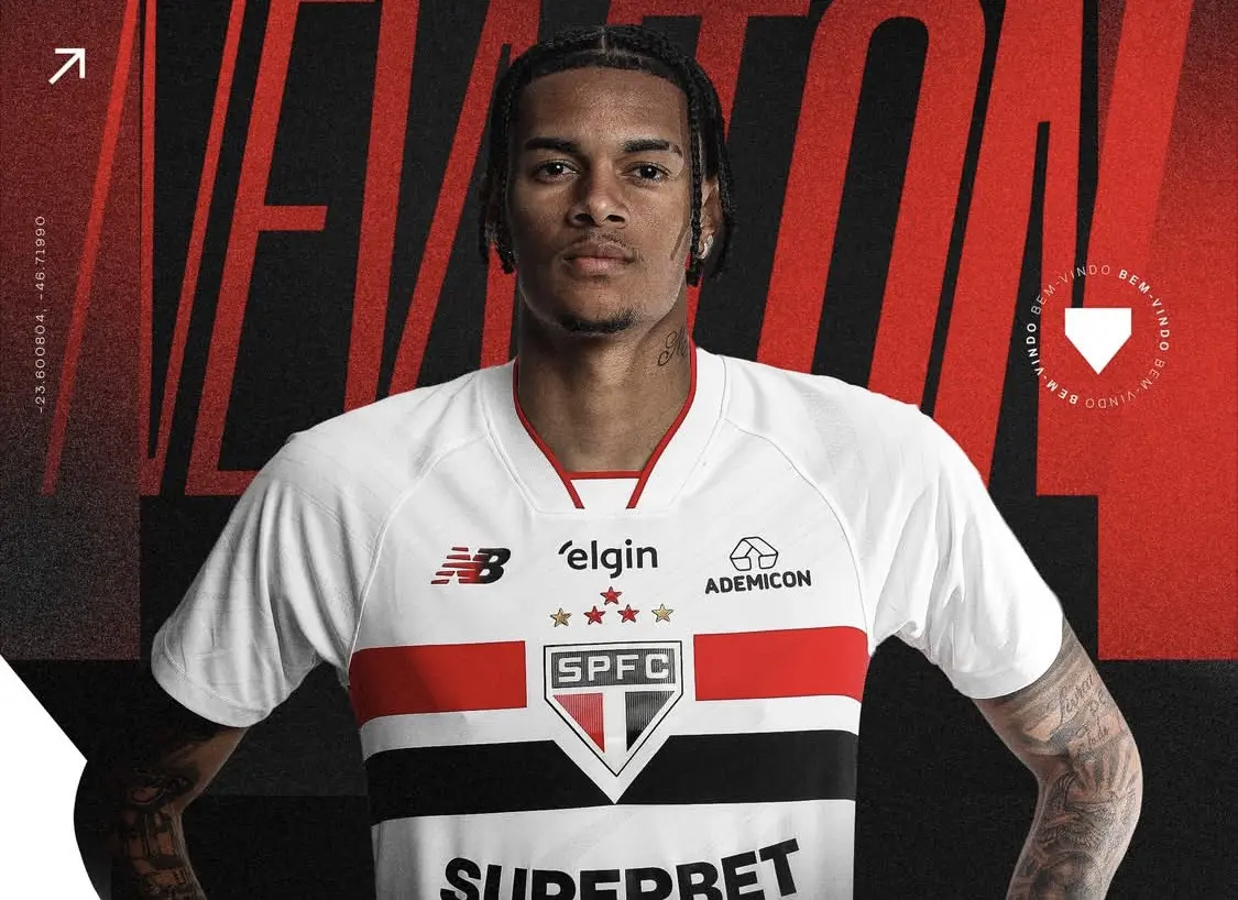 São Paulo oficializa a chegada do volante Newton em contrato de longo prazo