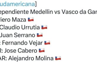 Arbitragem chilena é definida para duelo entre Independiente Medellín e Vasco