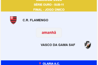 Flamengo e Vasco disputam a final do Carioca sub-11 neste sábado