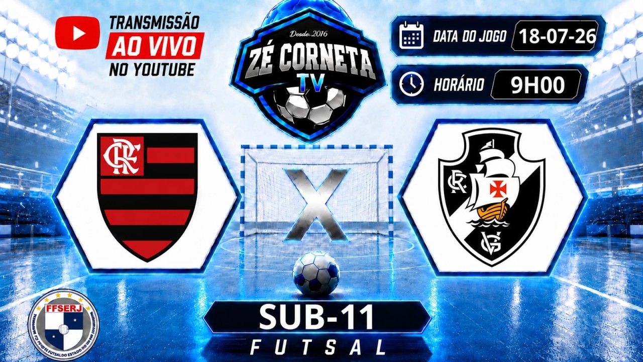 Clássico entre Flamengo e Vasco define o título do Carioca de futsal sub-11