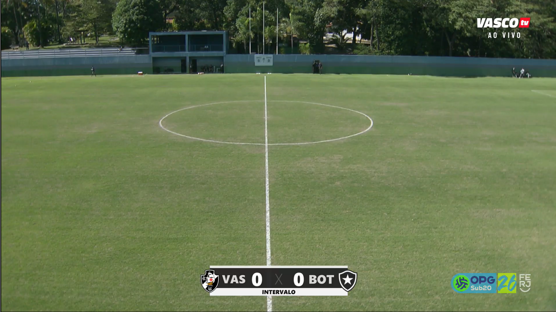 Vasco e Botafogo empatam sem gols no primeiro tempo pelo OPG Sub-20