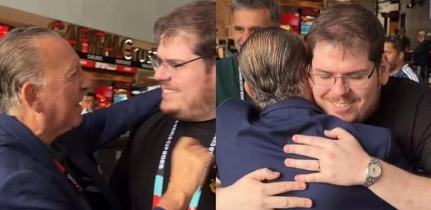 Encontro de gerações marca bastidores da cobertura de Galvão Bueno e Casimiro