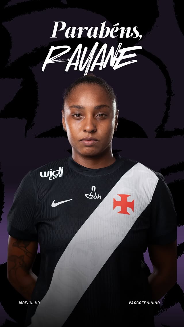 Vasco celebra aniversário da jogadora Rayane nesta quinta-feira