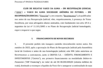 Vasco busca novo financiamento DIP e Crefisa abre mão de preferência