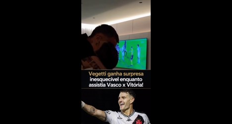 Paixão vascaína e Copa do Mundo: Vegetti recebe presente inesquecível da esposa