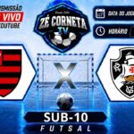 Futsal Sub-10: Flamengo e Vasco se enfrentam em semifinal do Carioca