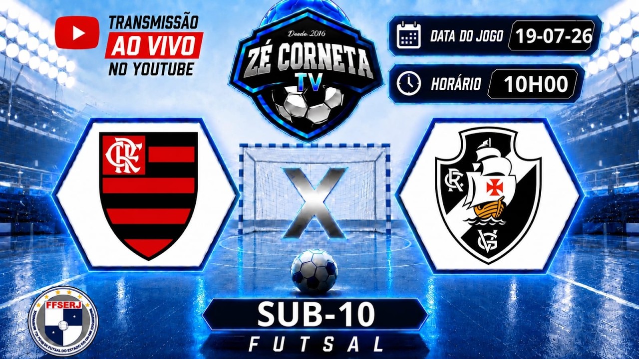 Futsal Sub-10: Flamengo e Vasco se enfrentam em semifinal do Carioca
